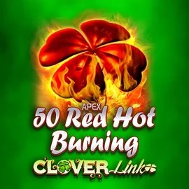 50 Red Hot Burning Clover Links logo by Novomatic Glorion Casino