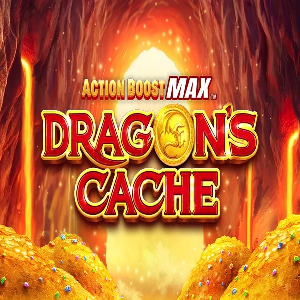 Action Boost Max Dragon's Cache logo by SpinPlay Games at Glorion Casino