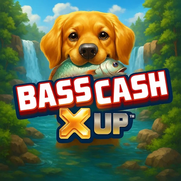 Bass Cash X UP logo by Alchemy Gaming at Glorion Casino