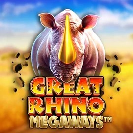 Great Rhino Megaways online game logo by Pragmatic Play on glorioncasino.eu.com